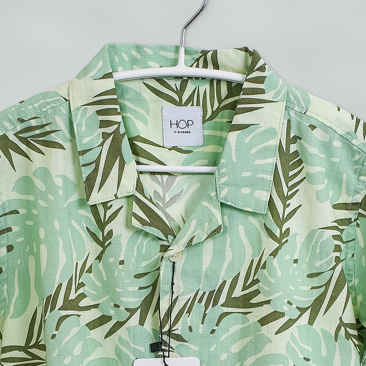 HOP Kids Sage Leaf Pattern Shirt