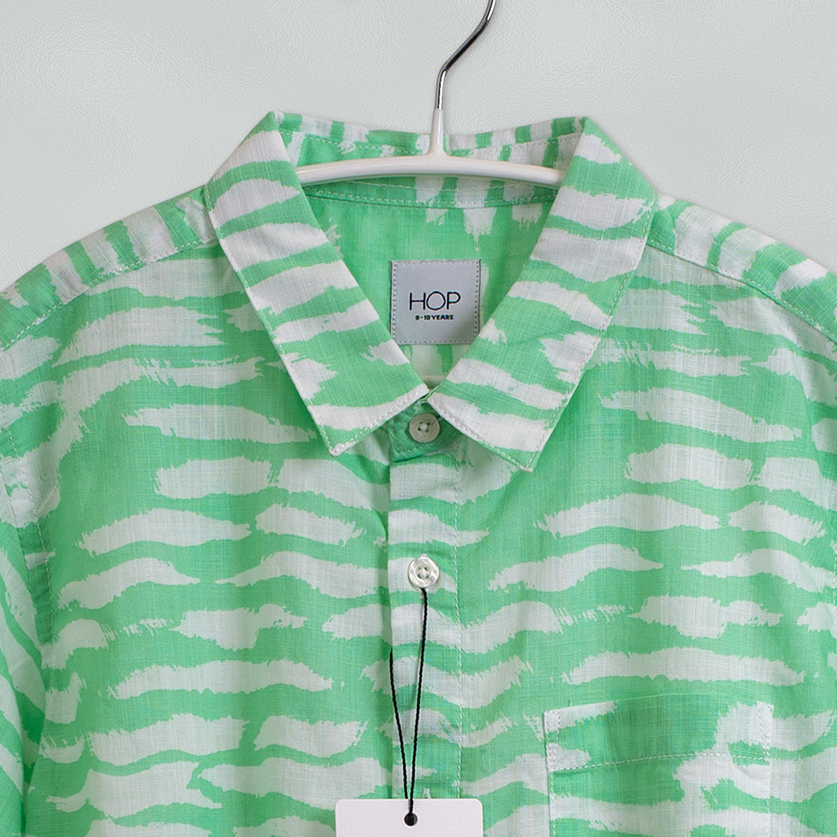 HOP Kids Green Patterned Shirt