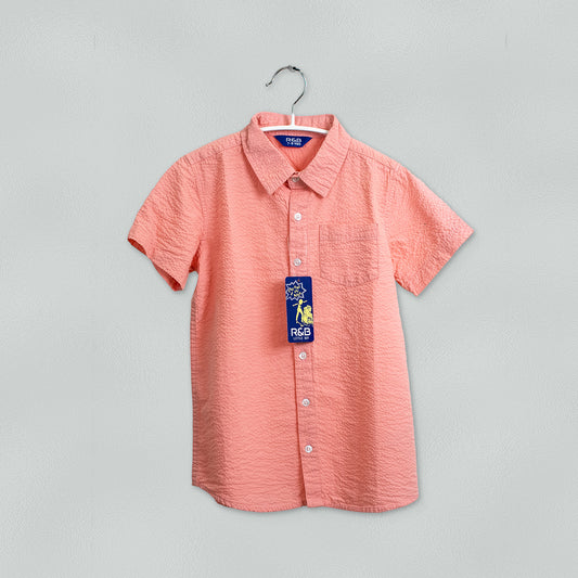 R&B Boys Relaxed Fit Shirt with Collar Neck