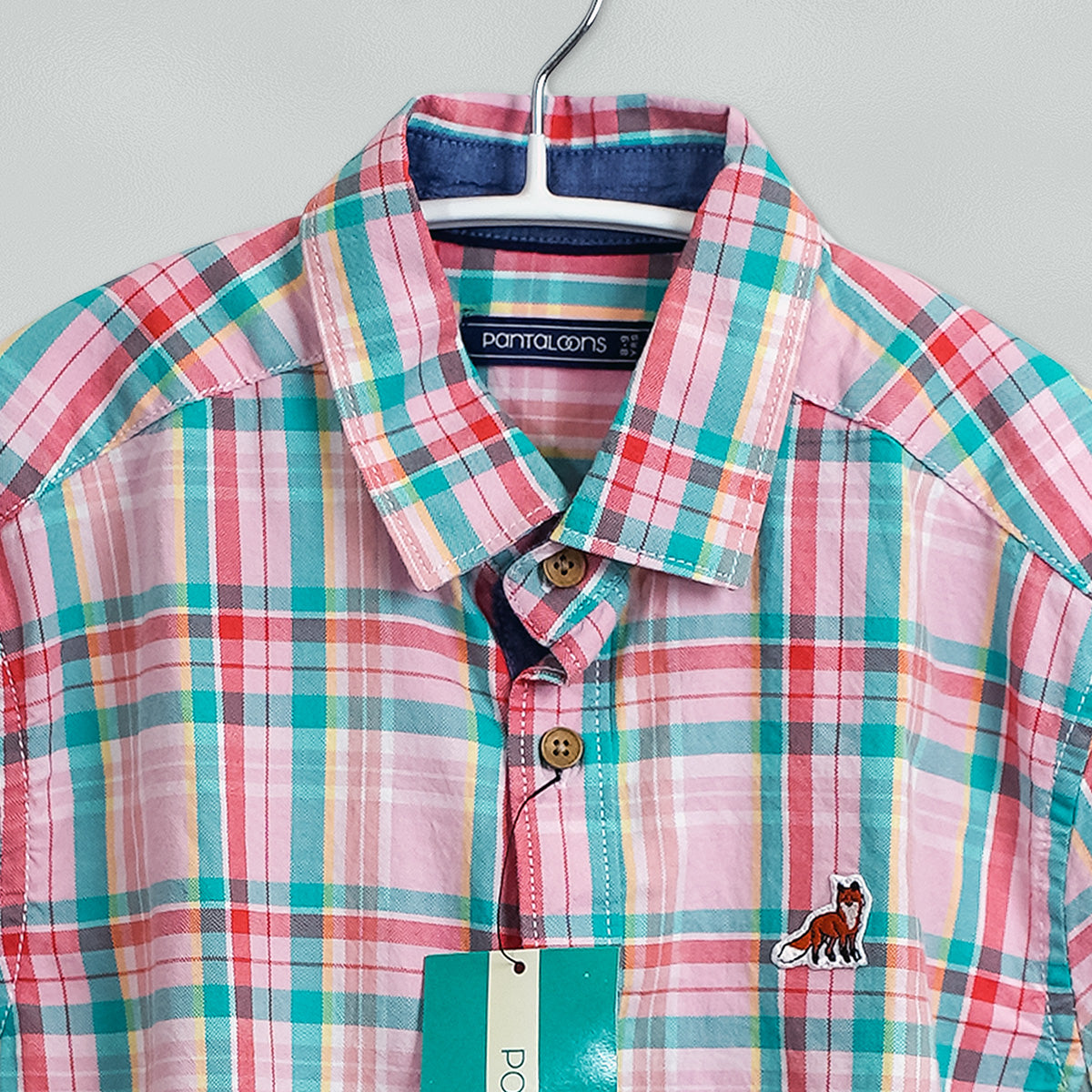 PANTALOONS JUNIOR Pink Checked Shirts