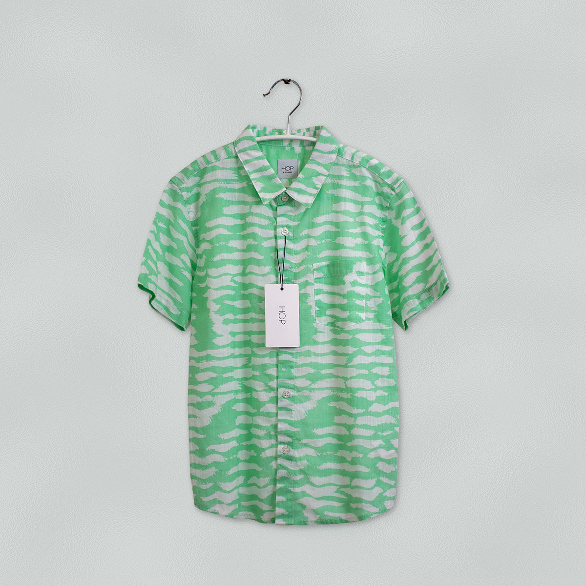 HOP Kids Green Patterned Shirt