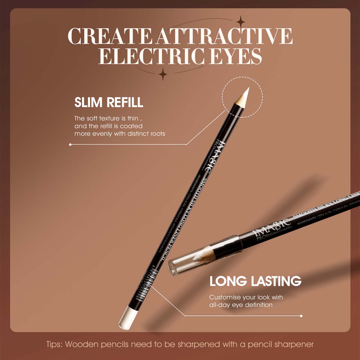 IMAGIC PROfessional SMOOTH SILKY LONG LINER PENCIL EY-346