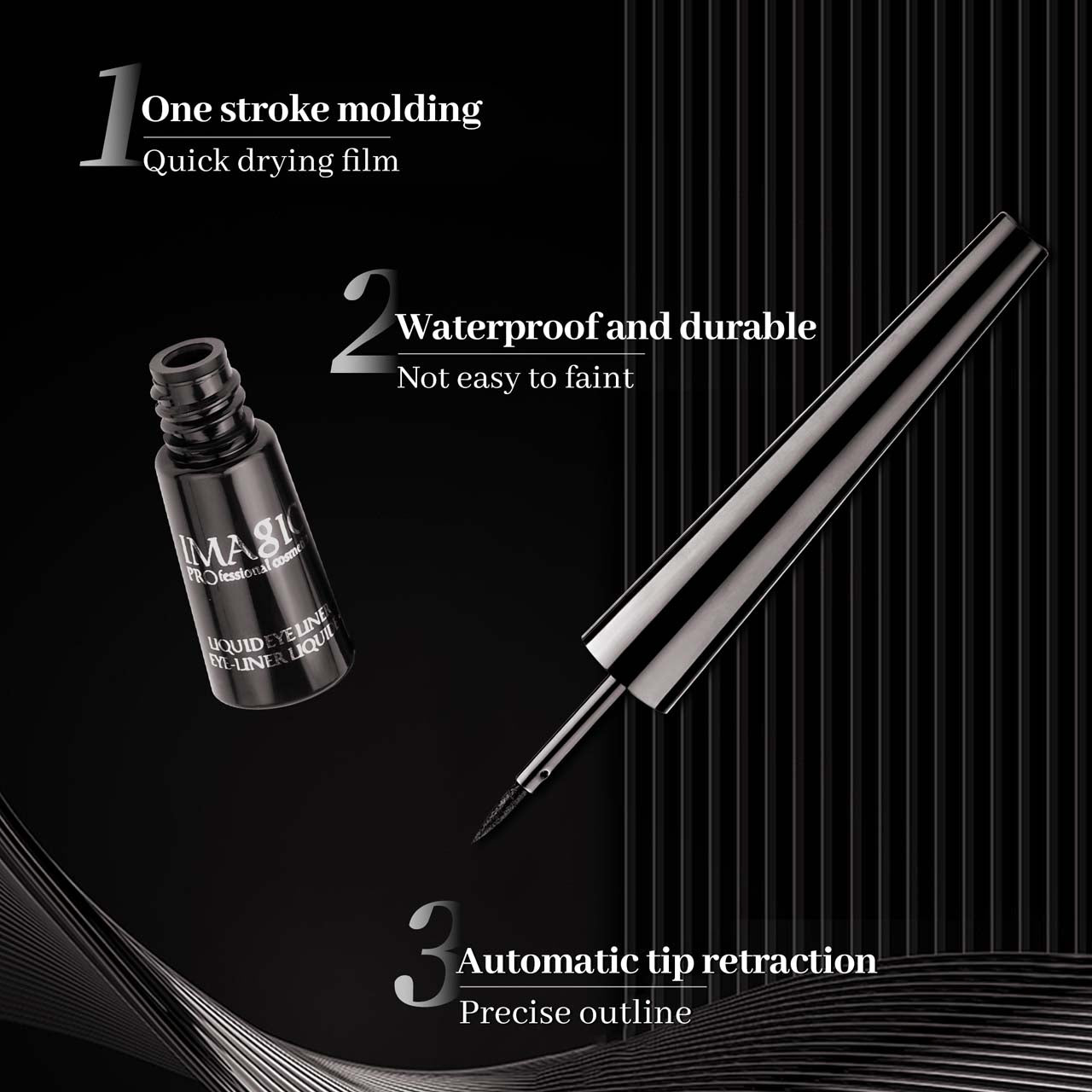 IMAGIC PROfessional Cosmetic WATERPROOF LIQUID EYELINER EY-305