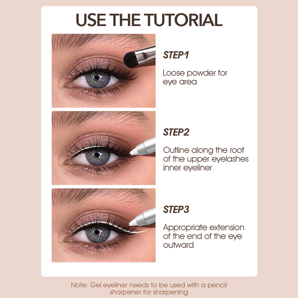 IMAGIC PROfessional Cosmetic WATERPROOF SOFT EYELINER PENCIL EY-348