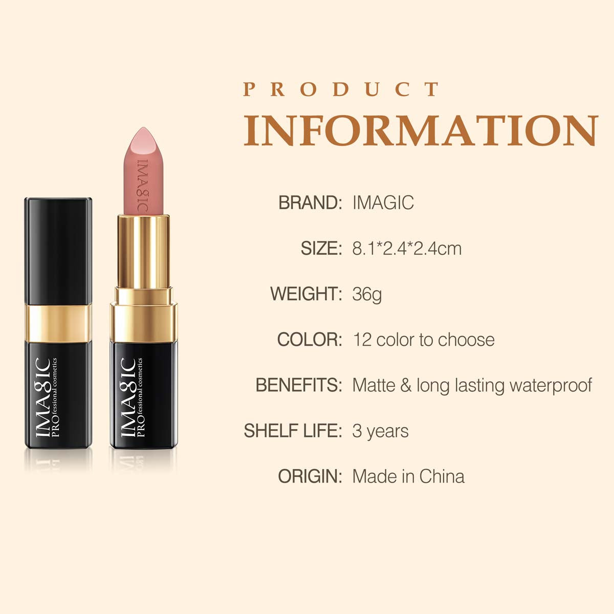 IMAGIC PROfessional MATTE LIPSTICK  LP-205