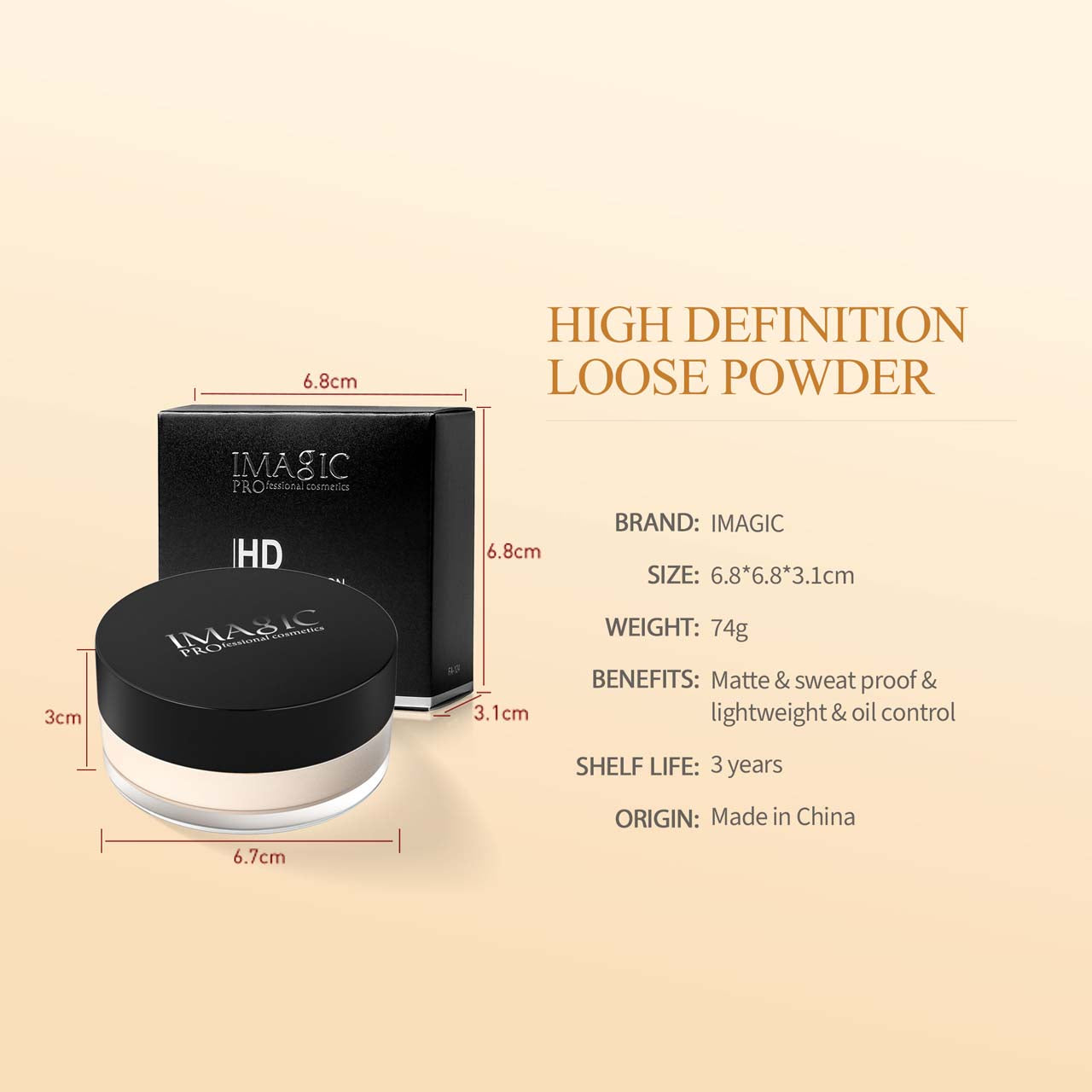 IMAGIC PROfessional HIGH DEFINITION LOOSE POWDER FA124