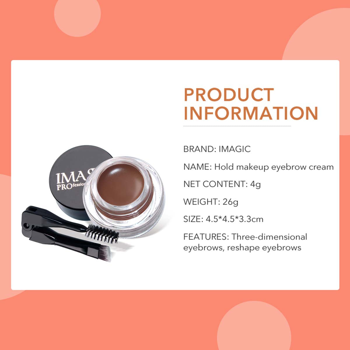 IMAGIC PROfessional Cosmetic EYEBROW GEL EY-317