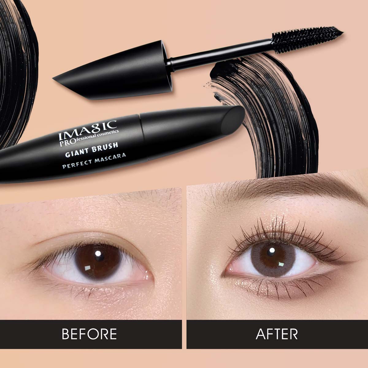 IMAGIC PROfessional Cosmetic BLACK MASCARA EY-307