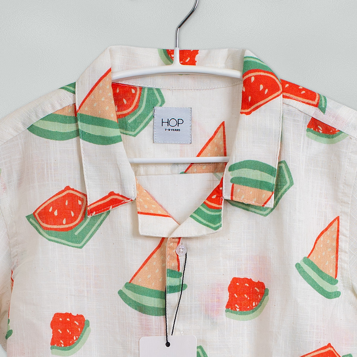 HOP Kids White Watermelon Printed Shirt