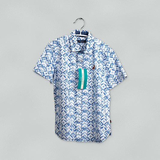 PANTALOONS JUNIOR Boys Geometric Printed Casual Shirt