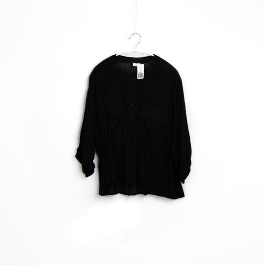 Black Long Sleeve Women Shirt Top