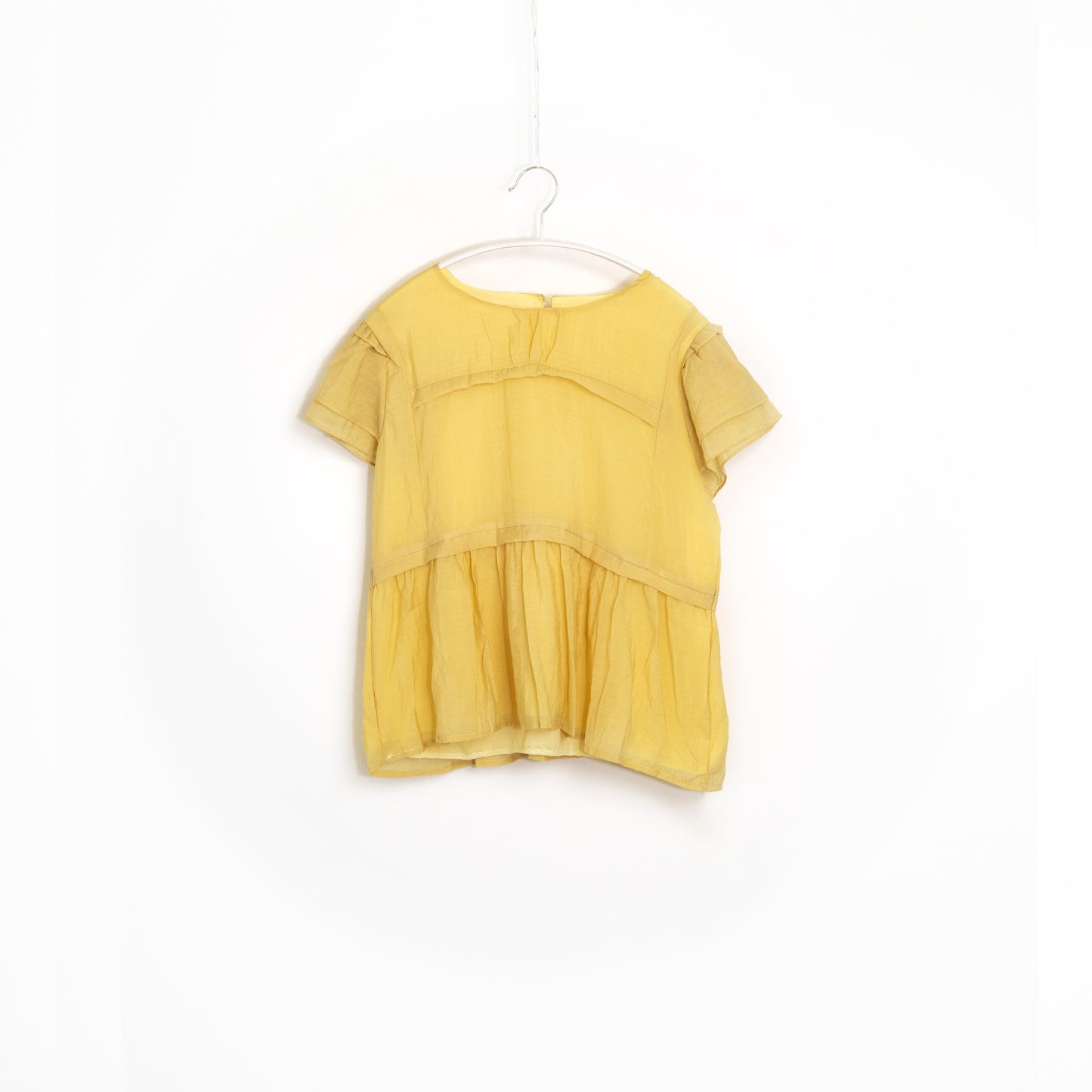 Yellow Short Sleeve Women Top