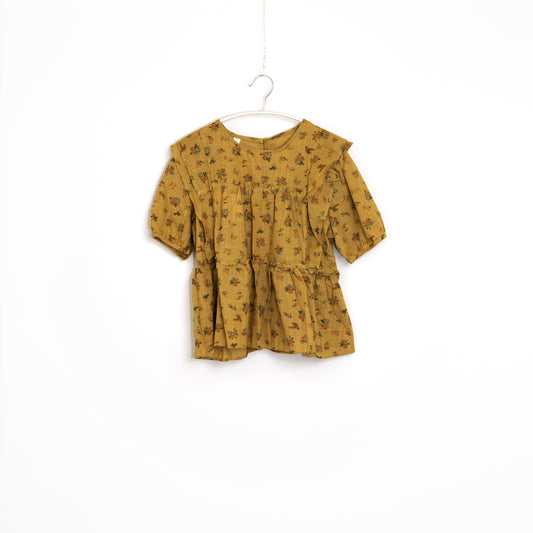 Flower Pattern Short Sleeve Top