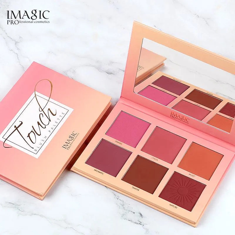 IMAGIC PROfessional Cosmetic Touch Blush Palette 6 Color FA-123