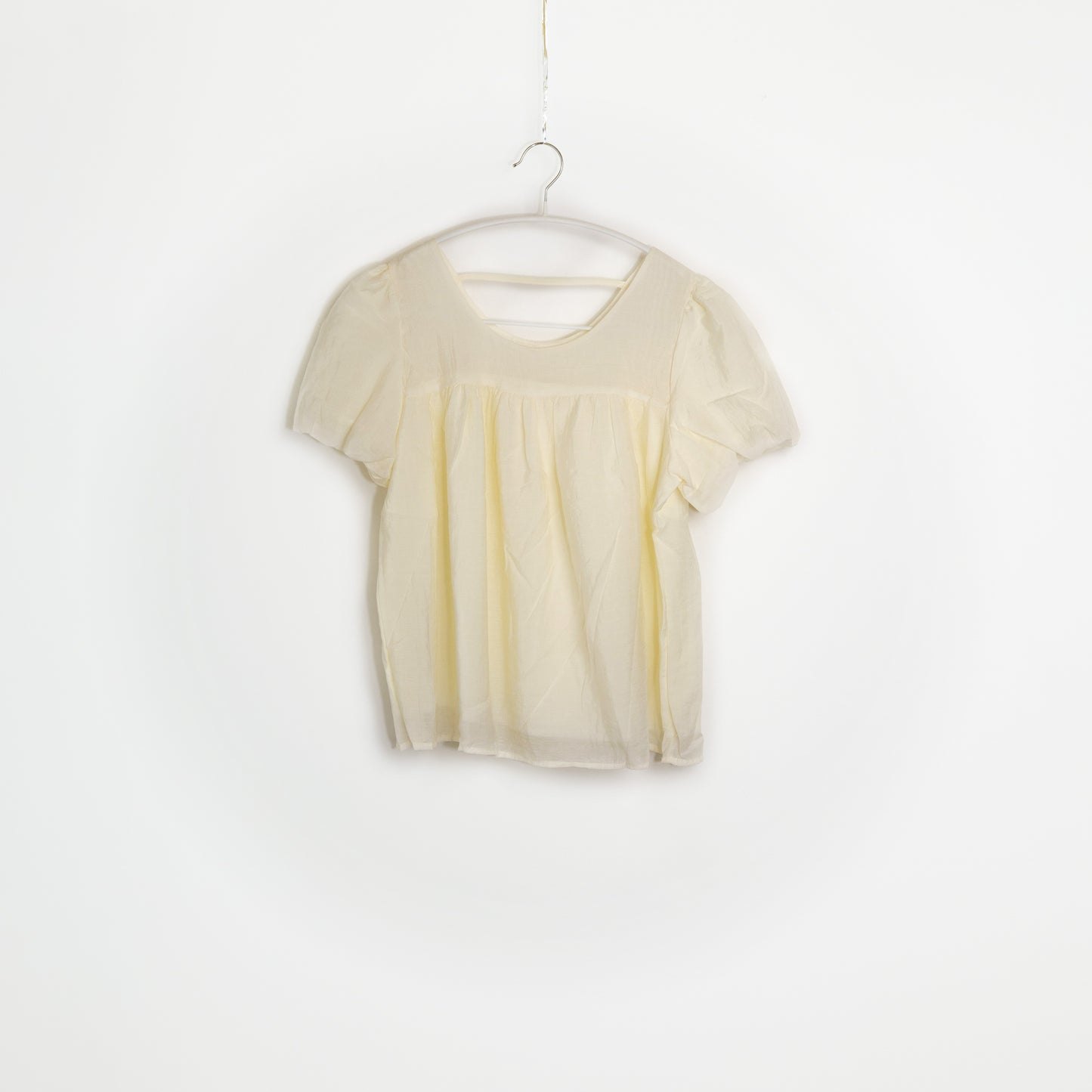 Light yellow Short Sleeve Top