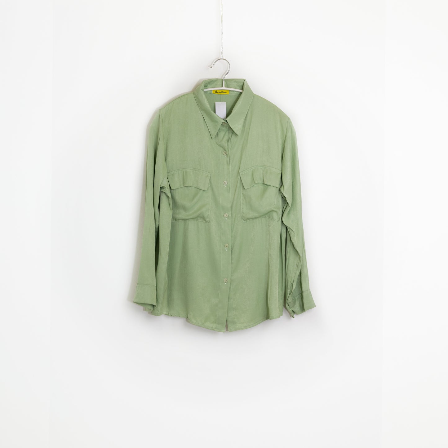 Pale Green Long Sleeve Women Shirt