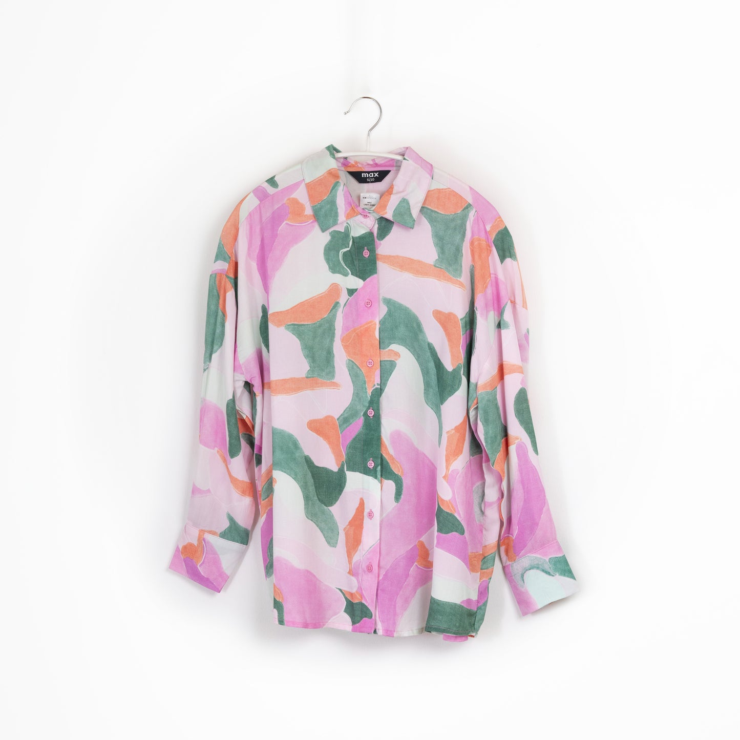 Women Floral Chiffon Long Sleeve Blouse