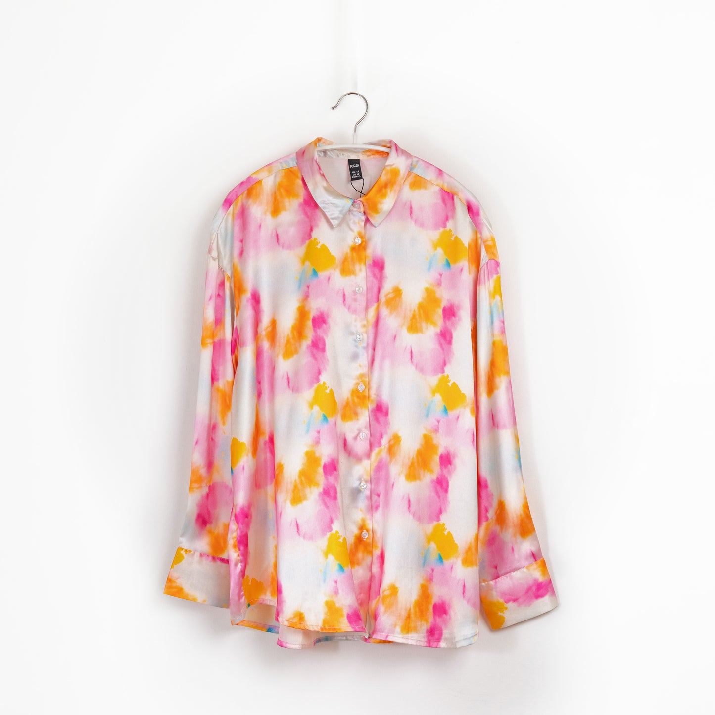 Women Floral Print Satin Long Sleeve Blouse